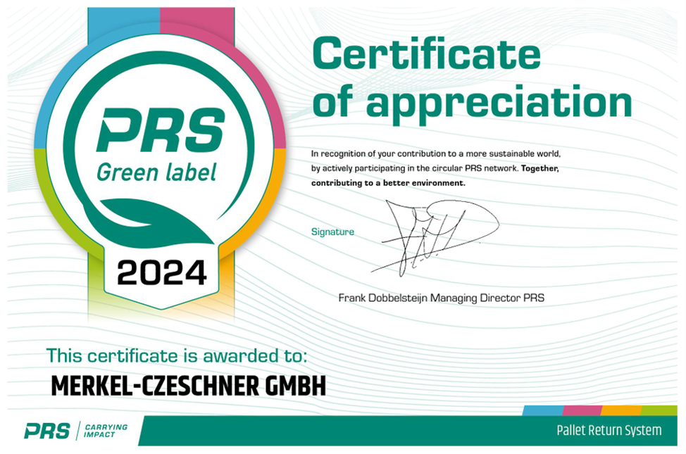 PRS Green Label Zertifikat 2024