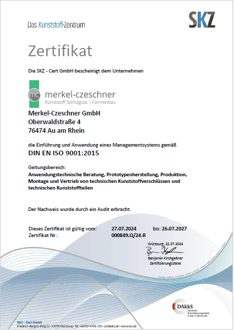 SKZ Zertifikat ISO 9001 2015_Juli 2024